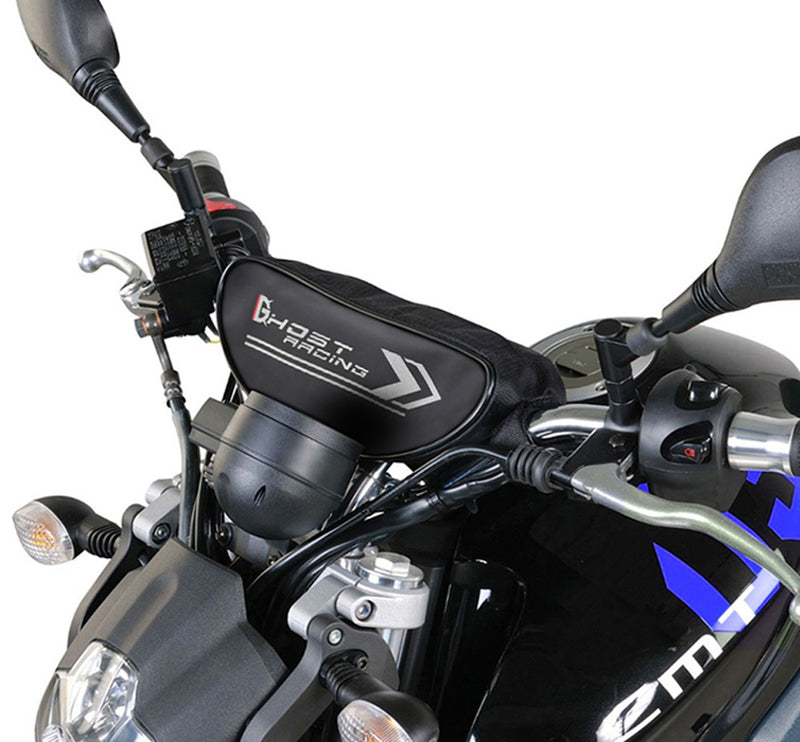 GHOST RACING Motorcycle Handlebar Crossbody Waist Bag Men Women Waterproof Fork Shoulder Travel Messenger Black Bag For Yamaha/Honda/Kawasaki/Suzuki/Ducati/KTM