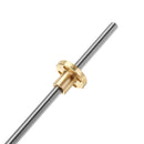 Machifit 150mm T6 Lead Screw 6mm Thread 1mm Pitch Lead Screw with Flange Copper Nut