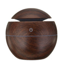 LED Colorful USB Intelligent Wood Grain Humidifier Ultrasonic Air Humidifier Aroma Essential