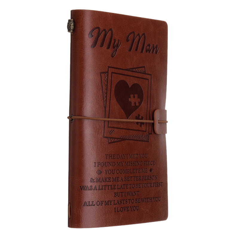 Engraved Leather Journal Notebook Diary Custom Message Quotes Gift Anniversary Birthday Graduation2