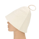 White 100% Wool Felt Sauna Hat Hair Head Protect form Steam Room Overheating