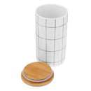 Ceramic Storage Jars Wooden Lids Tea Sugar Coffee Canisters Kitchen Container