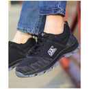 TENGOO Safety Shoes Steel Toe Work Shoes Mesh Fly Woven Sneakers Breathable Non-Slip Running Shoes