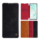 NILLKIN Flip Bumper Shockproof Card Slot Holder Full Cover PU Leather Vintage Protective Case for Samsung Galaxy S10 Lite