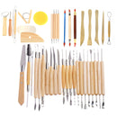42Pcs Wooden Clay Sculpting Tools Pottery Carving Tool Set Modeling Craft Hobby