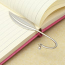 1pcs Delicate Leaf Metal Bookmark For Boooks Silver Paper Book Marks Holder For School Supplies