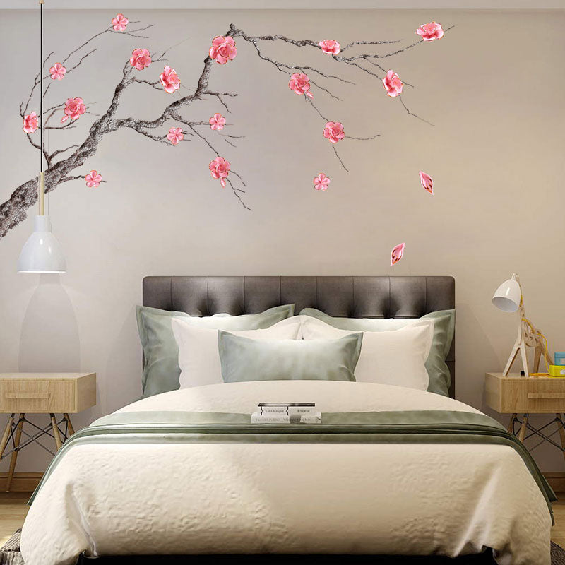 Miico FX64045 Plum Flower Wall Sticker Home Decorative Sticker DIY Sticker Living Room And Bedroom Decoration