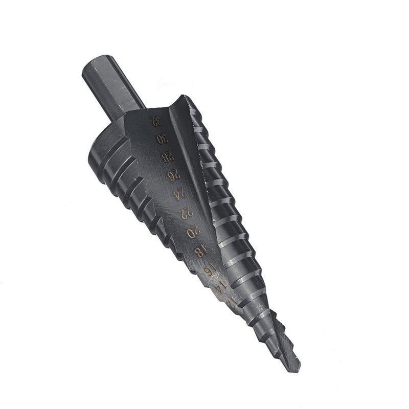 4-32mm Spiral Step Cone Drill Bit Multifunction Metal Hole Cutter Tool Kit