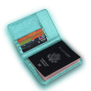 RFID Anti-Scanning Bling Leather Card Bag Passport Case Travel Camping Wallet Coin Purse Card Holder
