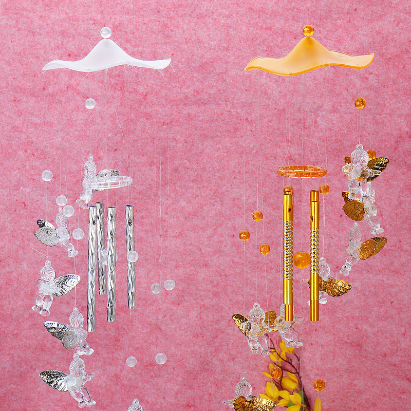 Cute Angel Wind Chimes Aluminum Tube Door Wall Hanging Home Garden Decoration