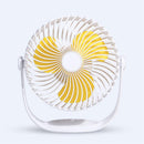 Well Star WT-F12 Portable Mini USB Fan Air Cooling Fan 360 Rotating Fan Chargable Air Cooler Silent Cooling Fans With USB Cable For Home Office Student Dormitory Outdoors