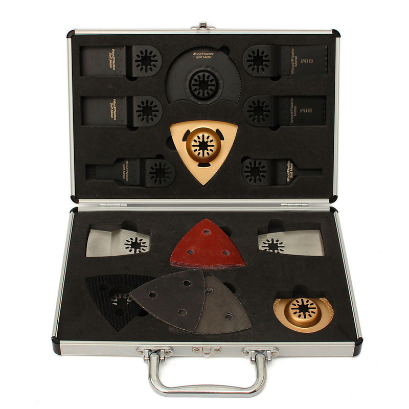 34pcs Saw Blades Case Set for Bosch Fein Makita Oscillating Multitool Oscillating Tools