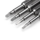 Broppe 4pcs 50mm 1.8-2.7 1/4 Inch Hex Shank Magnetic Triangle Screwdriver Bits