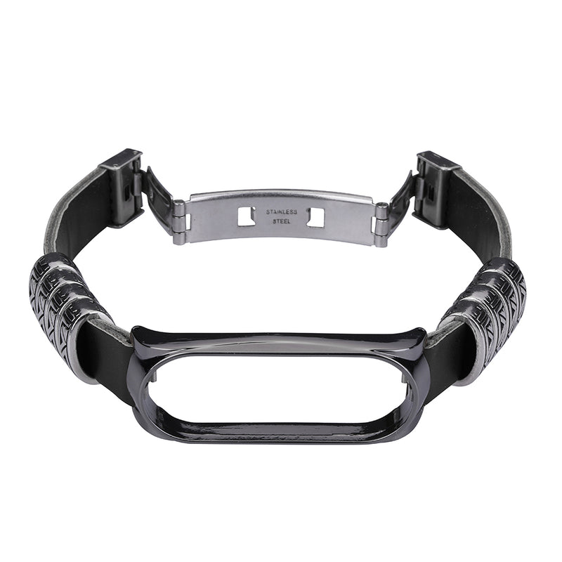 Bakeey Retro Butterfly Push Button Deployment Buckle Metal Watch Band Strap Replacement for Xiaomi Mi band 3 Xiaomi Mi band 4