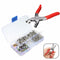 Fastener Snap Pliers Camp Craft Tool Sewing Craft with 110 Kits Set Press Studs