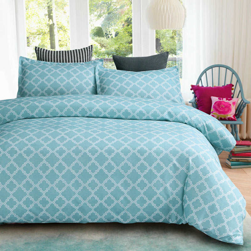 3 PCS Bedding Sets Geometric Abstract Style Quilt Cover Pillowcase For Queen Size