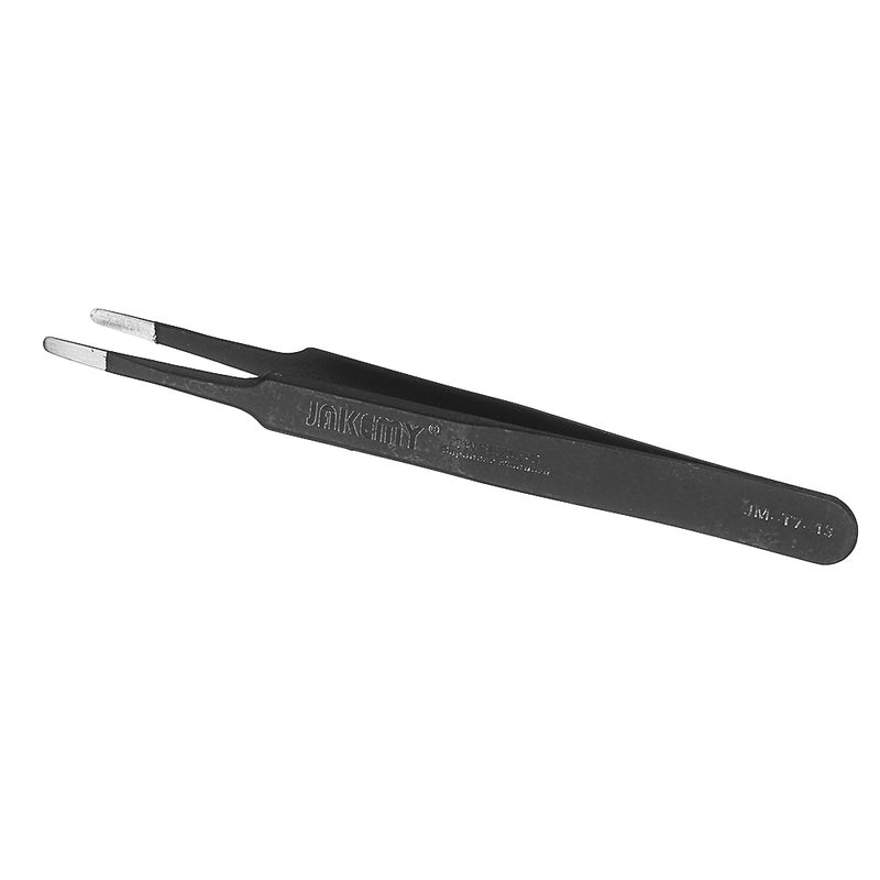 JAKEMY JM-T7-13 Stainless Steel DIY Electronic Flat End Tweezer Forceps Maintenance Tools