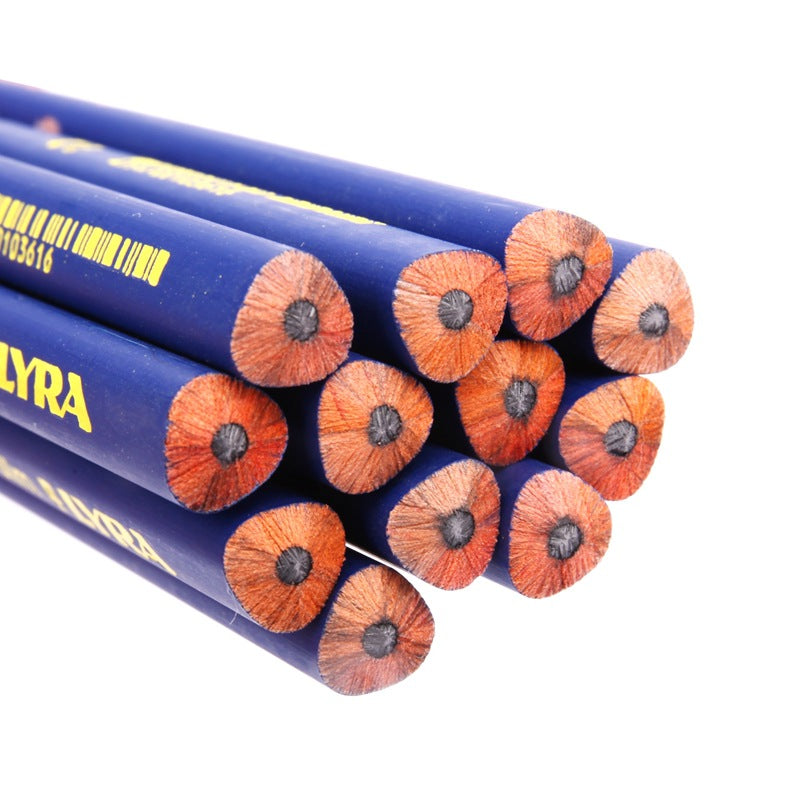 Lyra 1760102 12 Pcs/Set Wooden Sketch Pencils Groove Slim Hole Correction Writing Posture Grip Position Painting Drawing Pencil HB 2B 2H