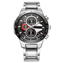 LONGBO 80131 Stainless Steel Band Decorative False Small Dial Fashion Men Quartz watch