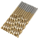 99pcs 1.5mm - 10mm Titanium Coated High Speed Steel Drill Bit Set Manual Twist Drill Bits