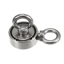 48/60/67/75mm 80-400KG Neodymium Recovery Magnet Double Ring Hook Hunting Fishing Magnet with 10M Rope