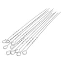 10Pcs 38cm Stainless Steel Barbeque Skewer Needle BBQ Kebab Cooking Grill Stick