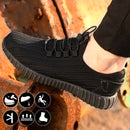 TENGOO Men's Steel Toe Safety Shoes Work Sneakers Slip Resistant Breathable Hiking Climbing Running Work Shoes