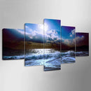 5  Cascade The Blue Sky River Wall Painting Picture Home Decoration Without Frame Including Installa