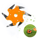 Upgrade Orange 6 Steel Blades Razor 65Mn Lawn Mower Eater Trimmer Head Grass Brush Cutter