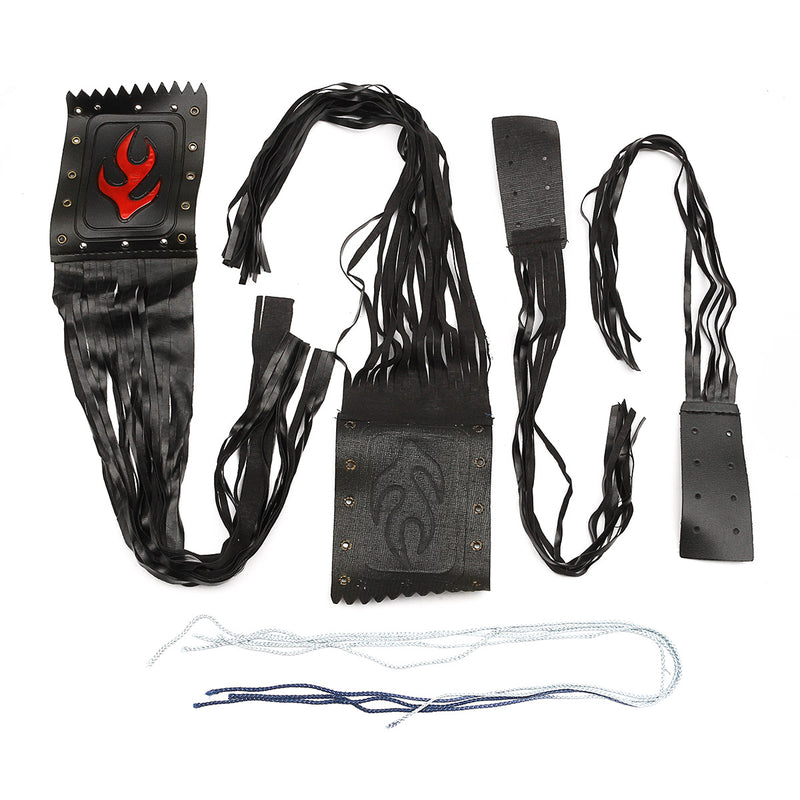 Motorcycle Tassel Fringe Grips Lever Cover Leather For Harley Chopper Cruiser