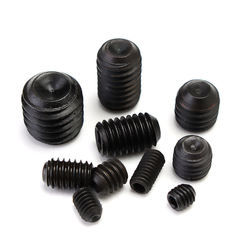 200pcs M3 M4 M5 M6 M8 Hex Socket Screws Assortment Black Grade 12.9 Alloy Steel