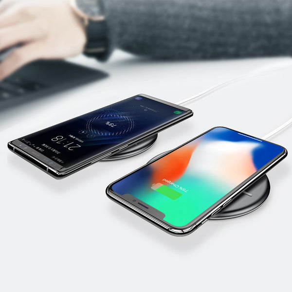 FLOVEME LED Indicator Super Slim Qi Wireless Charger Charging Pad For iPhone X 8 8Plus S9+ S8