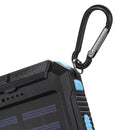 Electric Charging Solar Power Bank Case 2 LED Dual Ports Waterproof Power Bank For Smartphone