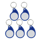 5Pcs RFID IC Keyfobs 13.56 MHz Keychains NFC Key Card ISO14443A MF Classi For Smart Access Control System