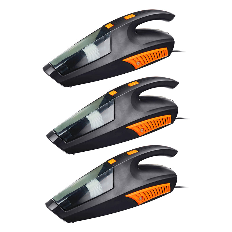 4 in 1 Handheld Wired Car Vacuum Cleaner Tire Inflatable Air Pump Lighting 5000Pa Suction Wet and Dry