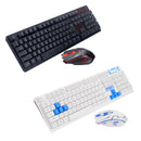 HK6500 2.4GHZ Wireless Suspension Keycap Keyboard and 1600DPI Wireless 4D Button Gaming Mouse Combo for Office PC and Laptop