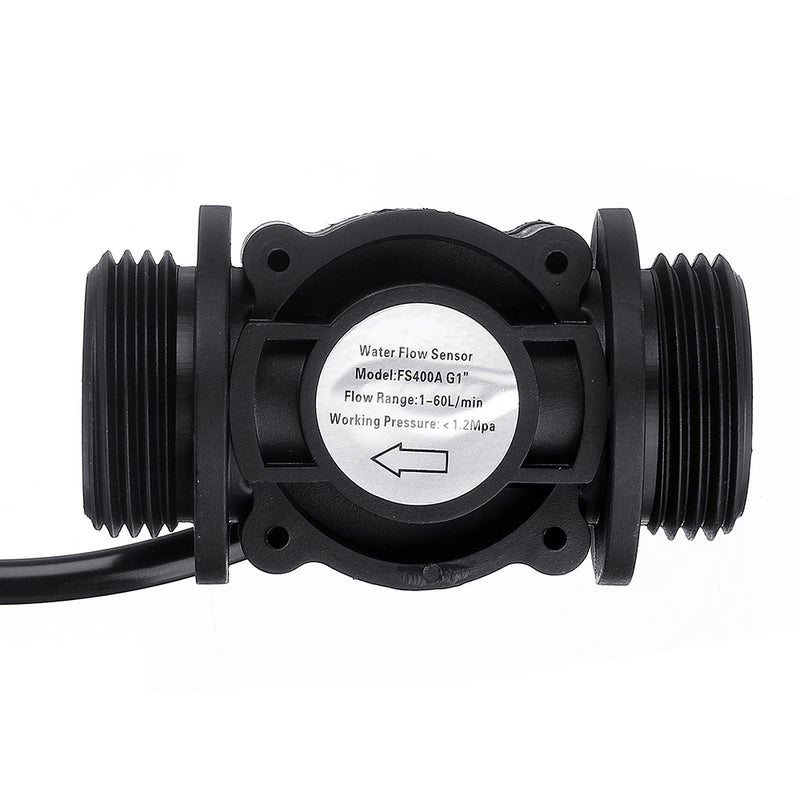 Water Flow Sensor Fuel Flow Meter Water Meter Sensor Flowmeter Water Sensor Counter Indicator FS400A G1 DN25 1-60l/min 1.2MPA