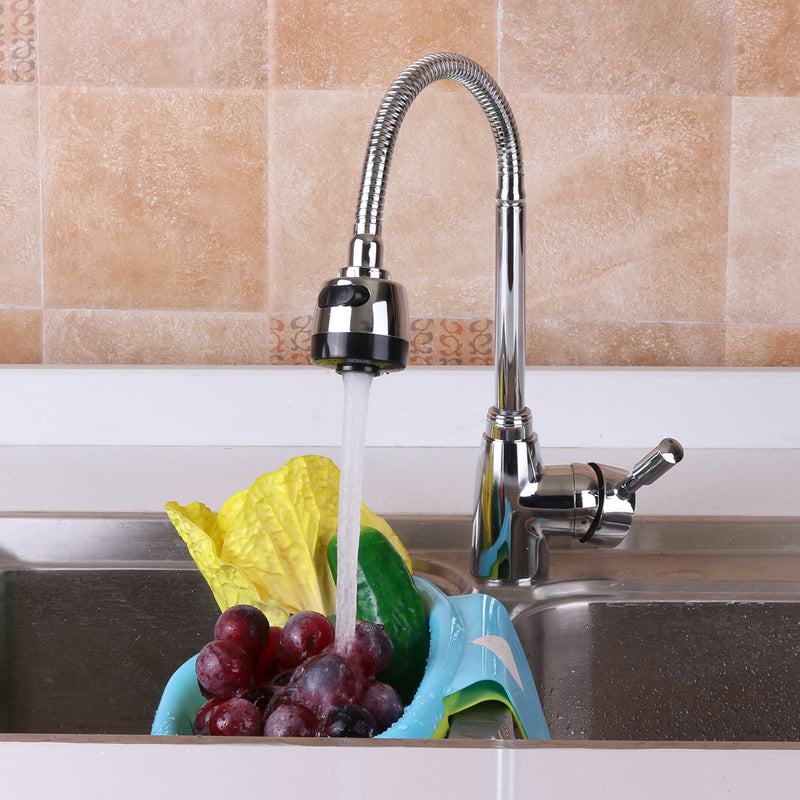 Kitchen 360 Swivel Spout Single Handle Sink Faucet Pull Down Spray Mixer Tap