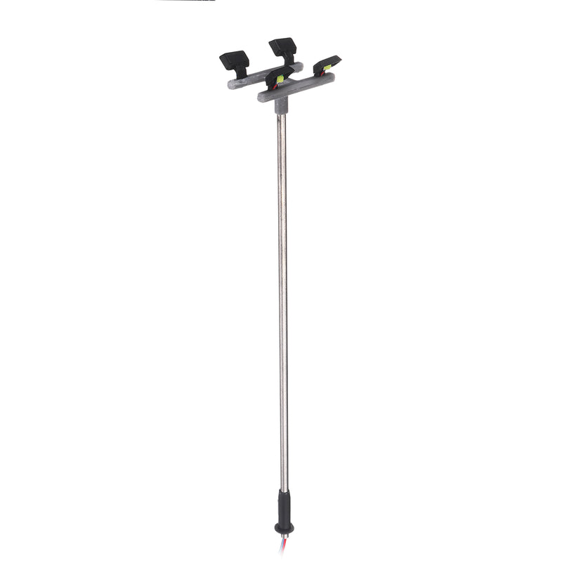 10Pcs/Set HO Scale 1:100 Model Railroad Train LED Street Light Lamps Post 4 Heads Street Light