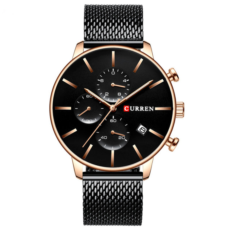 CURREN 8339 Fashion Business Men Watch Light Luxury Waterproof Large Dial Quartz Watch
