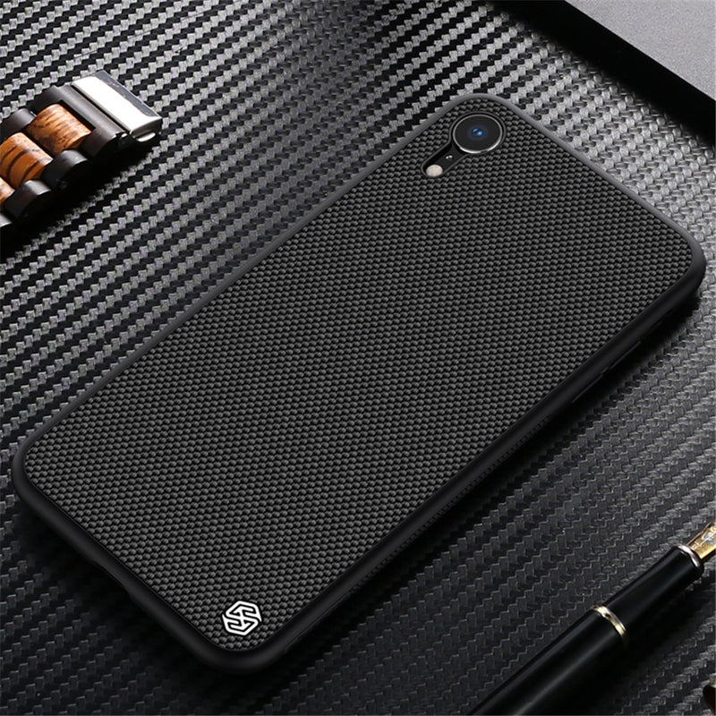 NILLKIN 3D Texture Shockproof Hard PC + Soft TPU Back Cover Protective Case for iPhone XR