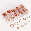 200Pcs Solid Copper Washer Sump Plug Assorted Flat Sealing Washer Kit 9 Sizes