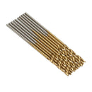 Doersupp 50Pcs Titanium Coated Twist Drill Bit Set 1/1.5/2/2.5/3mm HSS Wood Metal Drilling Tool
