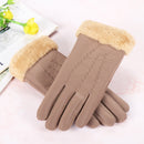 Women Gloves Velvet Keep Warm Touch Screen Windproof Winter Wool Mittens Glove