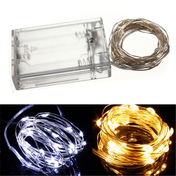 Warm White/Pure White 3M 30LED Copper Wire LED String Lights Lamp 5V