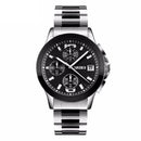 SKMEI 9126 Fashion Men Quartz Watch Classic Stainless Steel Strap Business Wristwatch