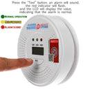 2in1 Smoke Alarm CO Carbon monoxide integrated alarm Detector Warn Sensor LCD