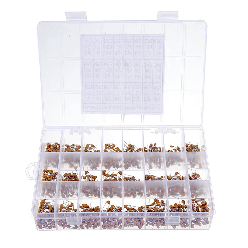1200pcs 24 Values 50V 10pF-10uF Monolithic Ceramic Capacitor Assorted Kit