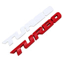 Turbo 3D Metal Car Decals Lettering Badge Sticker for Auto Body Rear Tailgate