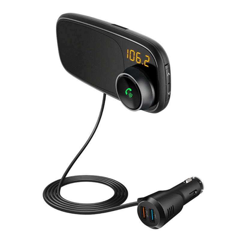 Bakeey QC 3.0 LED Display Fast Charging Car Charger bluetooth FM Transmitter Magnetic Phone Holder MP3 Music Player For iPhone XS 11Pro Huawei P30 Pro Mate 30 5G